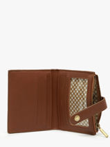 Kaarthouder Leder Mila louise Bruin vintage 3810PAV-vue-porte